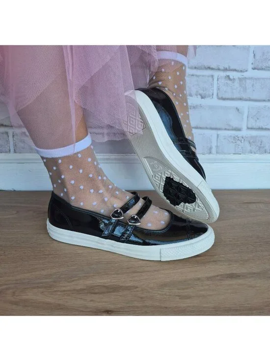 ⭐Converse Dainty Mary Jane Dark Romance Sz 9.5 Women shoes Sneaker Black A13654C - Picture 1 of 12